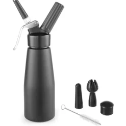 N2O Kitchen Line vispgrädde sifon SET + 3 spetsar 0,5L - svart - HENDI 588420