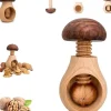 Nötknäppare i trä med svamp | Spiraldesign för alla nötter | Köksinredning