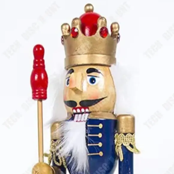 Nötskrika - TEKNIKRABATT - Soldat - 60 cm - Vintage trädekoration - Tysk hantverk