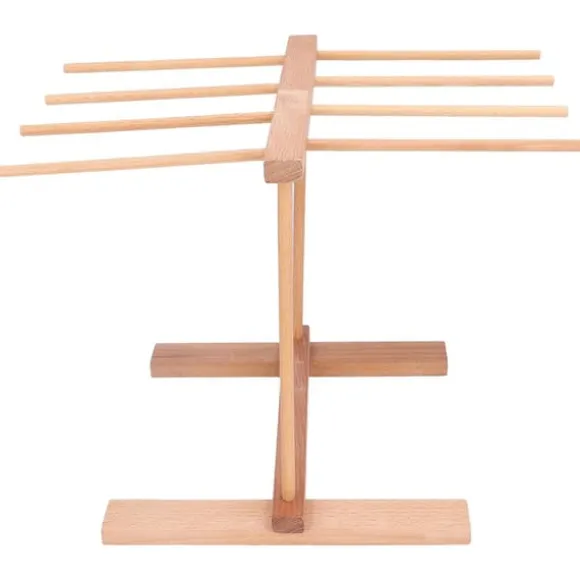 Nudeltorkställ i trä 15,4 X 8,7 X 11,8 tum hopfällbart Förhindra halka Pasta torkställ för hemmet