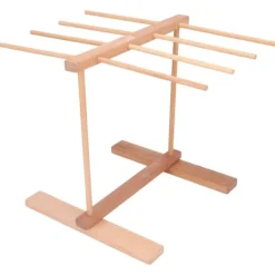 Nudeltorkställ i trä 15,4 X 8,7 X 11,8 tum hopfällbart Förhindra halka Pasta torkställ för hemmet