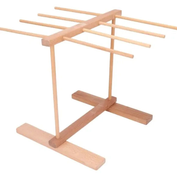 Nudeltorkställ i trä 15,4 X 8,7 X 11,8 tum hopfällbart Förhindra halka Pasta torkställ för hemmet