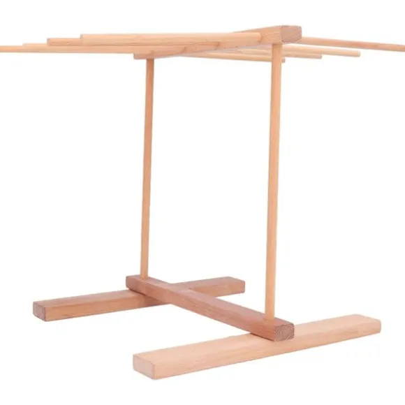 Nudeltorkställ i trä 15,4 X 8,7 X 11,8 tum hopfällbart Förhindra halka Pasta torkställ för hemmet