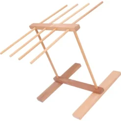 Nudeltorkställ i trä 15,4 X 8,7 X 11,8 tum hopfällbart Förhindra halka Pasta torkställ för hemmet