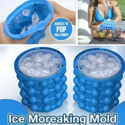 Ny Desigh isbitsbricka isbitsmaskin genie Silikonformar Ice Bucket Ic