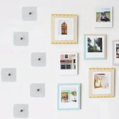 OBOSOE 20 st Vattentäta Plastkrokar – Stark Självhäftande Vägghylla för Bilder, Posters & Kök | Lättmonterad, Ingen Borrning