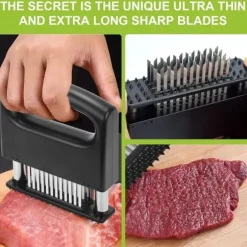 OBOSOE 48-Blads Köttmörkare/Köttmörning i Rostfritt Stål - För Alla Köttsorter Inkl. Nöt & Fläsk