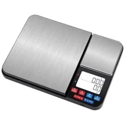 OBOSOE Digital köksvåg med dubbla vägplattor 10 kg/1g och 500g/0.01g