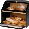OBOSOE Dubbel Brödlåda i Trä för Köksbänk - Stor Tvånivå Brödförvaring med Rymlig Design