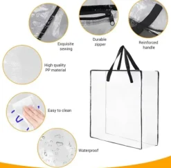 OBOSOE Förvaringsväska för Kransar – 5-pack, 66 cm, 90 L, För Hem, Jul, Säsongsdekorationer och Textilier