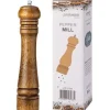 OBOSOE Handgjord 10 tums pepparkvarn i ekträ – Manuell kryddkvarn för peppar, salt och örter
