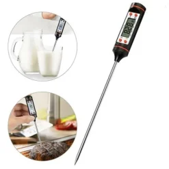 OBOSOE Hushållstermometer Digital LCD Matlagningstermometer Injektionsgrilltermometer för stekning, matlagning, grill/grill, bakning