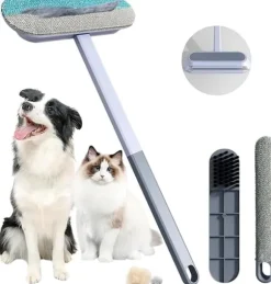 OBOSOE 4-i-1 Pälsborttagare för Husdjur – Multifunktionell Rengöringsborste för Päls, Ludd, Damm och Hår