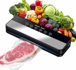 OBOSOE 5-i-1 Vakuumförpackare & Värmeförseglare – Vacuum Sealer för Torr och Fuktig Matförvaring