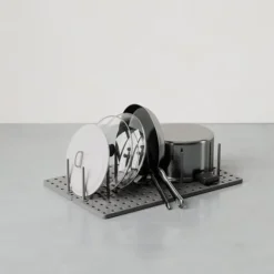 OBOSOE Justerbart Diskställ Köksorganisatör 2-pack – För Skåp, Lådor, Tallrikar, Matlådor, Kastruller & Lock