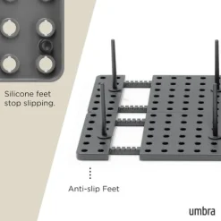 OBOSOE Justerbart Diskställ Köksorganisatör 2-pack – För Skåp, Lådor, Tallrikar, Matlådor, Kastruller & Lock