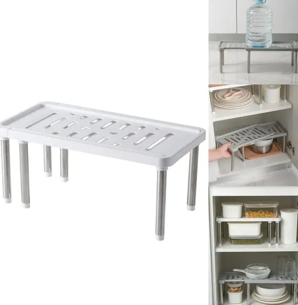 OBOSOE Köksverktyg Utbyggbar räknare Förvaringshylla bänkskiva Förvaringsskåp Kökshylla Organisation Rack Badrum Rack Köksutrustning