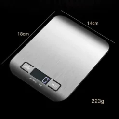 OBOSOE Köksvåg Pocket Scale 1g–5kg – Digital Vågsensor i Rostfritt Stål med LCD & Tarefunktion