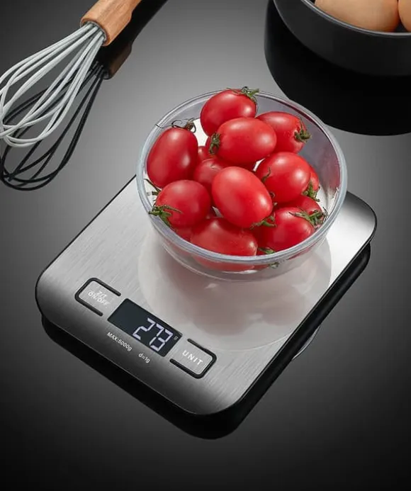 OBOSOE Köksvåg Pocket Scale 1g–5kg – Digital Vågsensor i Rostfritt Stål med LCD & Tarefunktion