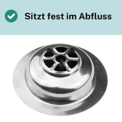 OBOSOE Korgventil för IKEA Atlant/Domsjö Diskho, Ø80 mm, Stål och Gummi