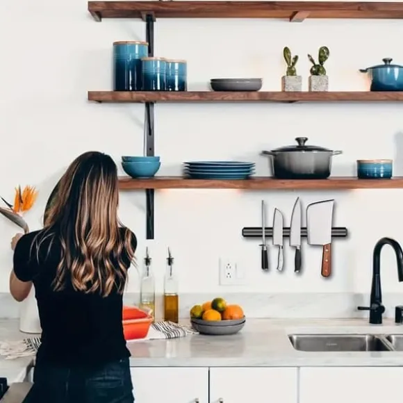 OBOSOE Magnetisk Knivhållare 48cm – Stark Magnetisk Knivlist för Kök, Kreativ Kökstillbehör