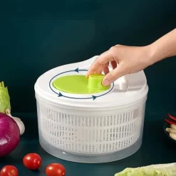 OBOSOE Manuell sallad spinner, grönsaker tork korg med hand vev, frukt avlopps kök Gadget