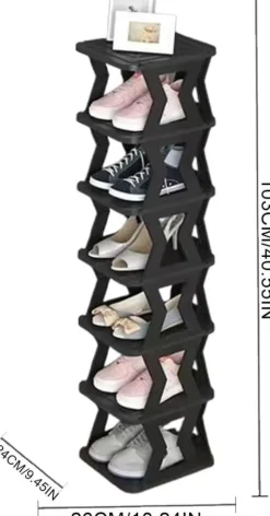 OBOSOE Multi Tier Shoe Rack, Utrymsbesparande skolagring, Sko rack arrangöre, Avtagbar skohållare, Ingång skolagring för ingångsdörr