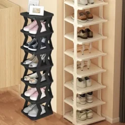 OBOSOE Multi Tier Shoe Rack, Utrymsbesparande skolagring, Sko rack arrangöre, Avtagbar skohållare, Ingång skolagring för ingångsdörr
