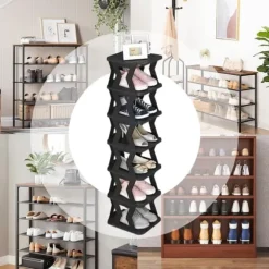 OBOSOE Multi Tier Shoe Rack, Utrymsbesparande skolagring, Sko rack arrangöre, Avtagbar skohållare, Ingång skolagring för ingångsdörr