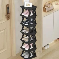 OBOSOE Multi Tier Shoe Rack, Utrymsbesparande skolagring, Sko rack arrangöre, Avtagbar skohållare, Ingång skolagring för ingångsdörr
