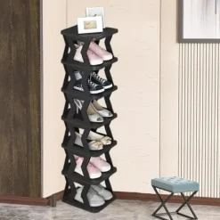 OBOSOE Multi Tier Shoe Rack, Utrymsbesparande skolagring, Sko rack arrangöre, Avtagbar skohållare, Ingång skolagring för ingångsdörr
