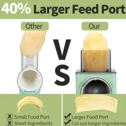 OBOSOE Multifunktionell manuell grönsakshackare, köksriven, lämplig för potatis, morötter och andra grönsaker, med 6 blad