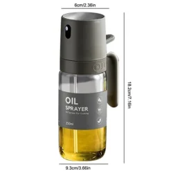 OBOSOE Olivenoljesprayflaska, flerändamålsblandare för olivolja med oljedrop rostbeständiga sojabönor för luftstekt bakning