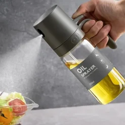 OBOSOE Olivenoljesprayflaska, flerändamålsblandare för olivolja med oljedrop rostbeständiga sojabönor för luftstekt bakning