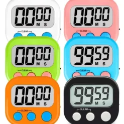 OBOSOE 6-Pack Digitala Visuell Timer – Kökstimer & Klassrumstimer för Lärare och Barn, Skolstart och Matlagning
