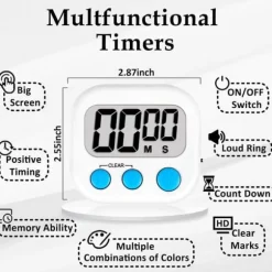 OBOSOE 6-Pack Digitala Visuell Timer – Kökstimer & Klassrumstimer för Lärare och Barn, Skolstart och Matlagning