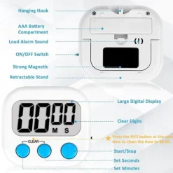 OBOSOE 6-Pack Digitala Visuell Timer – Kökstimer & Klassrumstimer för Lärare och Barn, Skolstart och Matlagning