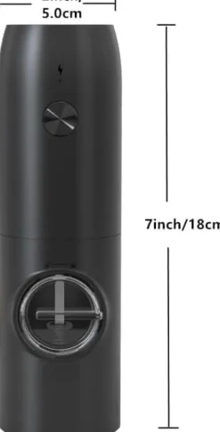 OBOSOE 2-Pack Elektrisk Pepparkvarn – Justerbar Grovhet, LED-ljus, Med Bas och Borste för Kök och BBQ