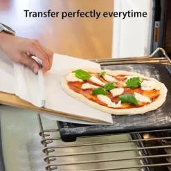 OBOSOE Pizzaspade - Non-Stick Yta, Lång Handtag, Lätt att Glida in i Ugnen, Perfekt för Överföring av Pizza, Diskmaskinsäkert