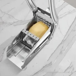 OBOSOE Pommes Frites Skärare i Rostfritt Stål – Grönsaksskärare & Potatisskärare med 2 Extra Blad