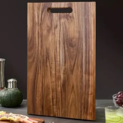 OBOSOE Premium Akaciaträ Skärbräda - Perfekt för Kött, Ost, Bröd, Grönsaker & Frukt | Hållbart Köksredskap för Hemmet & Studentboende (34x22 cm) - Ide | CDON