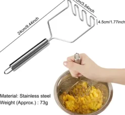 OBOSOE Rostfri potatispress – köksverktyg för potatismos & grönsaker