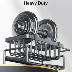 OBOSOE Självtränande tvål svamp hållare, rostfritt stål handfat hylla, kök handfat avloppshylla med delare, kök bänkskiva arrangöre