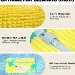 OBOSOE Tvättväska för Skor – Tvättpåse med dragkedja-360-graders heltäckande rengöring