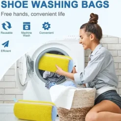 OBOSOE Tvättväska för Skor – Tvättpåse med dragkedja-360-graders heltäckande rengöring