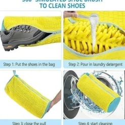 OBOSOE Tvättväska för Skor – Tvättpåse med dragkedja-360-graders heltäckande rengöring