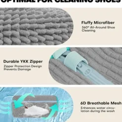 OBOSOE Tvättväska för Skor – Tvättpåse med dragkedja-360-graders heltäckande rengöring