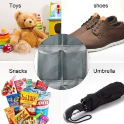 OBOSOE Väggmonterad Skoställ / Förvaringsväska – 2-Pack, 6 Fack, Hängande Förvaring för Skor