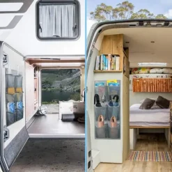 OBOSOE Väggmonterad Skoställ / Förvaringsväska – 2-Pack, 6 Fack, Hängande Förvaring för Skor