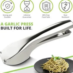 OBOSOE Vitlökspress – Enkel & Hållbar, Krossar Vitlök utan Skal